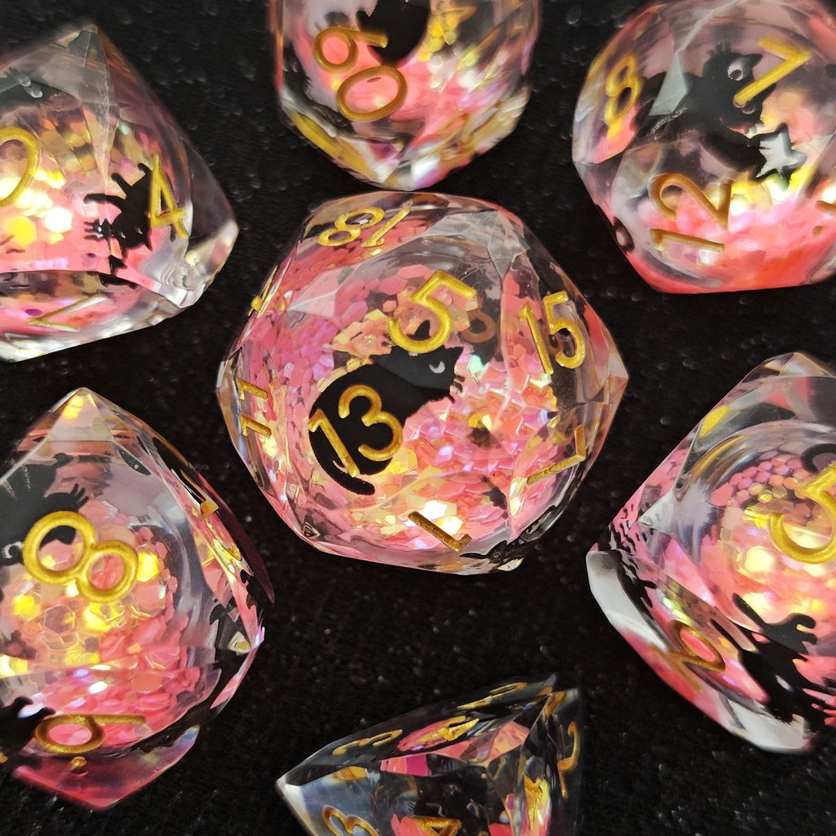 Koi Pond Clear Resin Dice Set photo 10