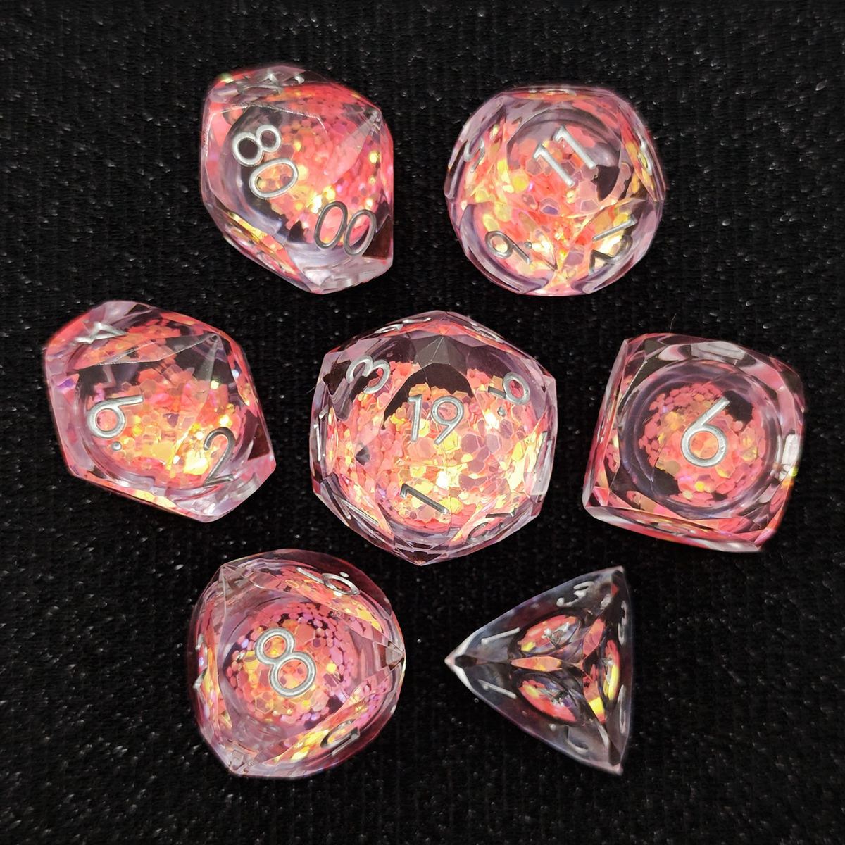 Liquid-Core Quicksand Resin Dice Set detail 5