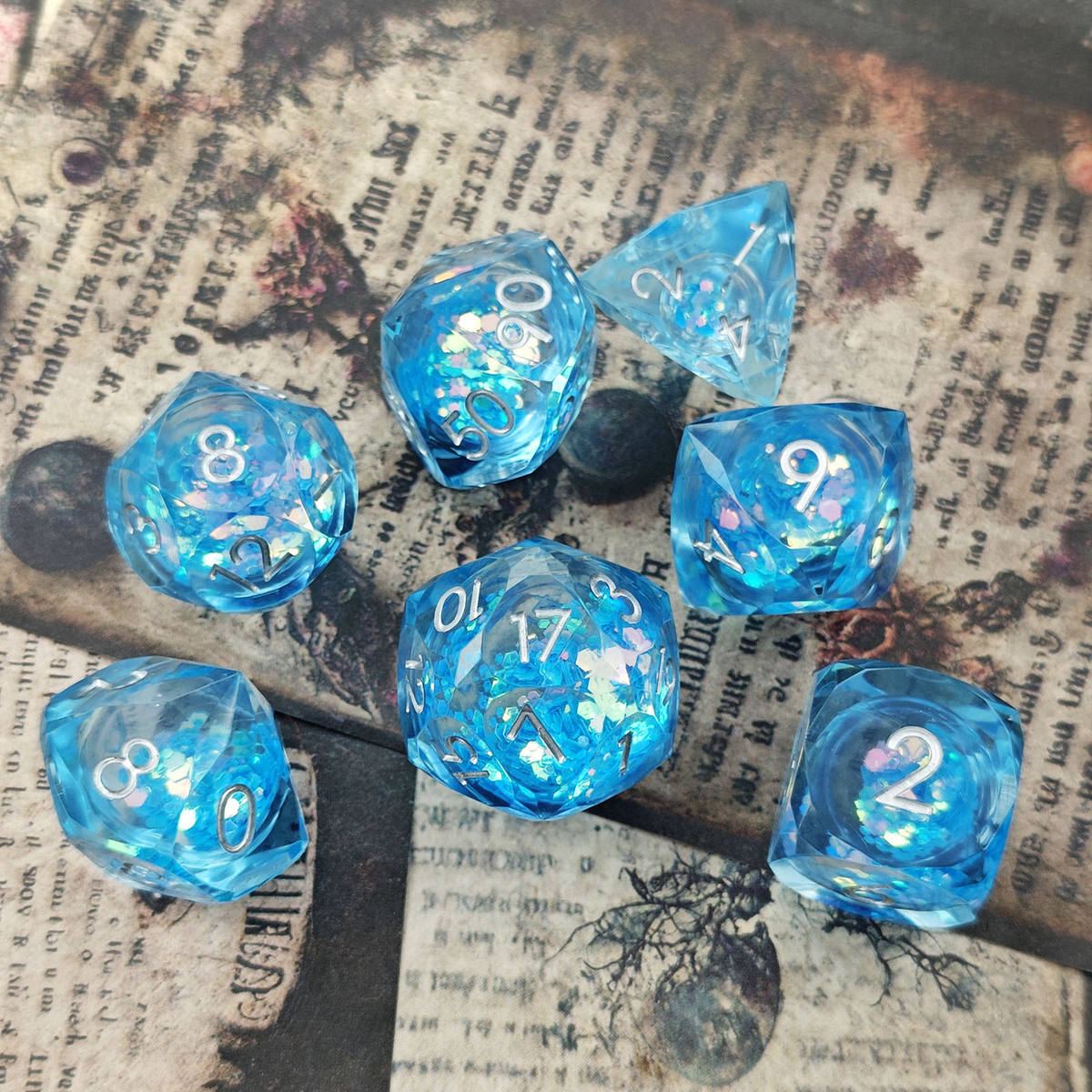 Liquid-Core Quicksand Resin Dice Set photo 9