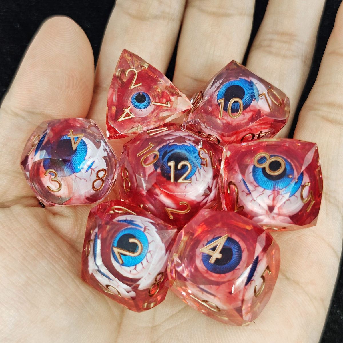 Liquid Eyeball Resin Dice Set detail 2
