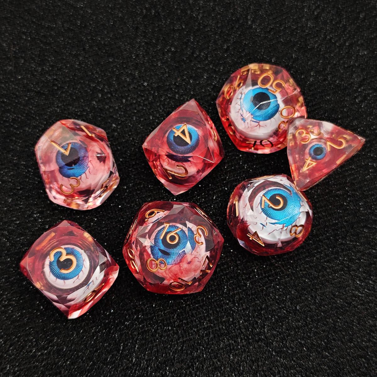 Liquid Eyeball Resin Dice Set detail 6