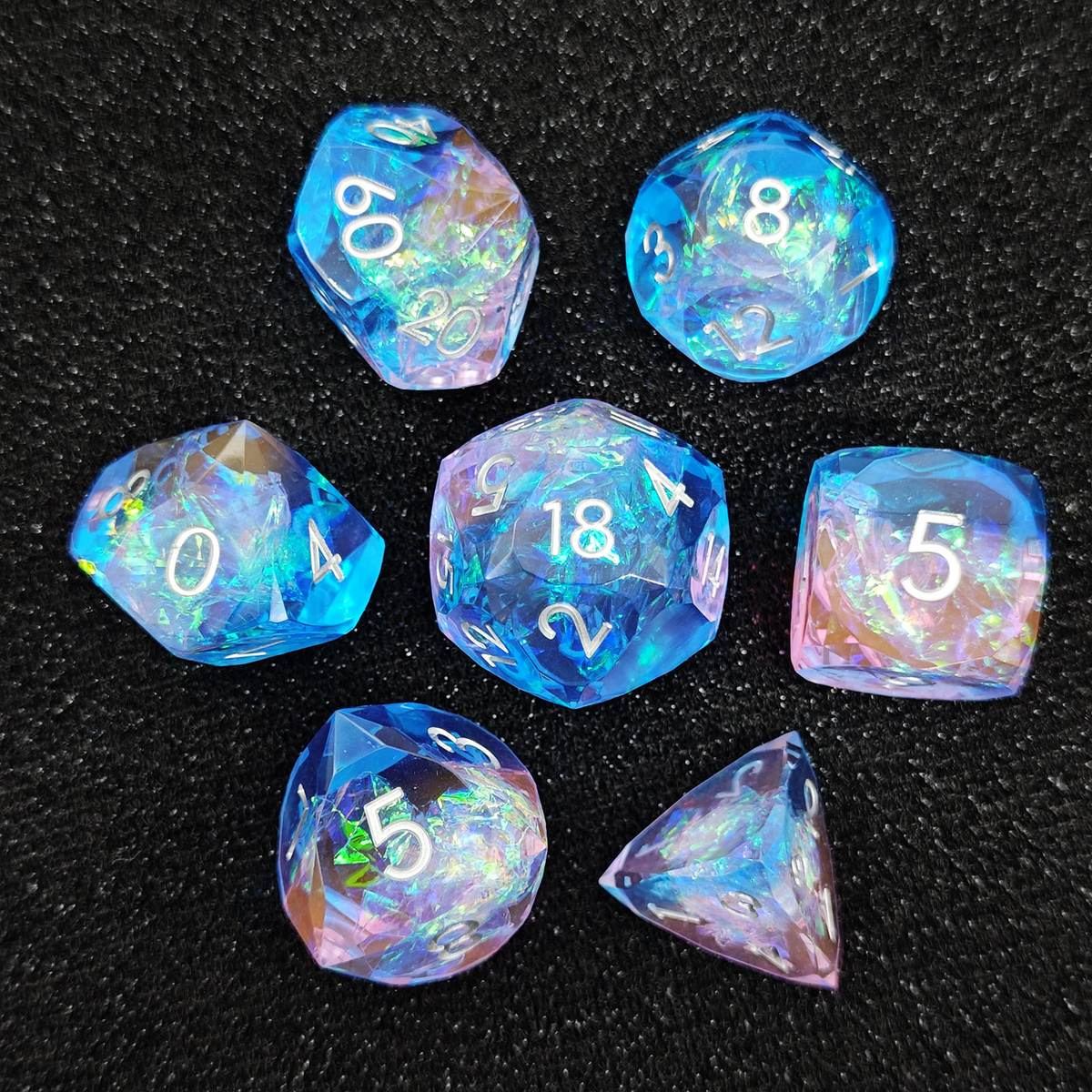 Midnight Aurora Split Resin Dice Set