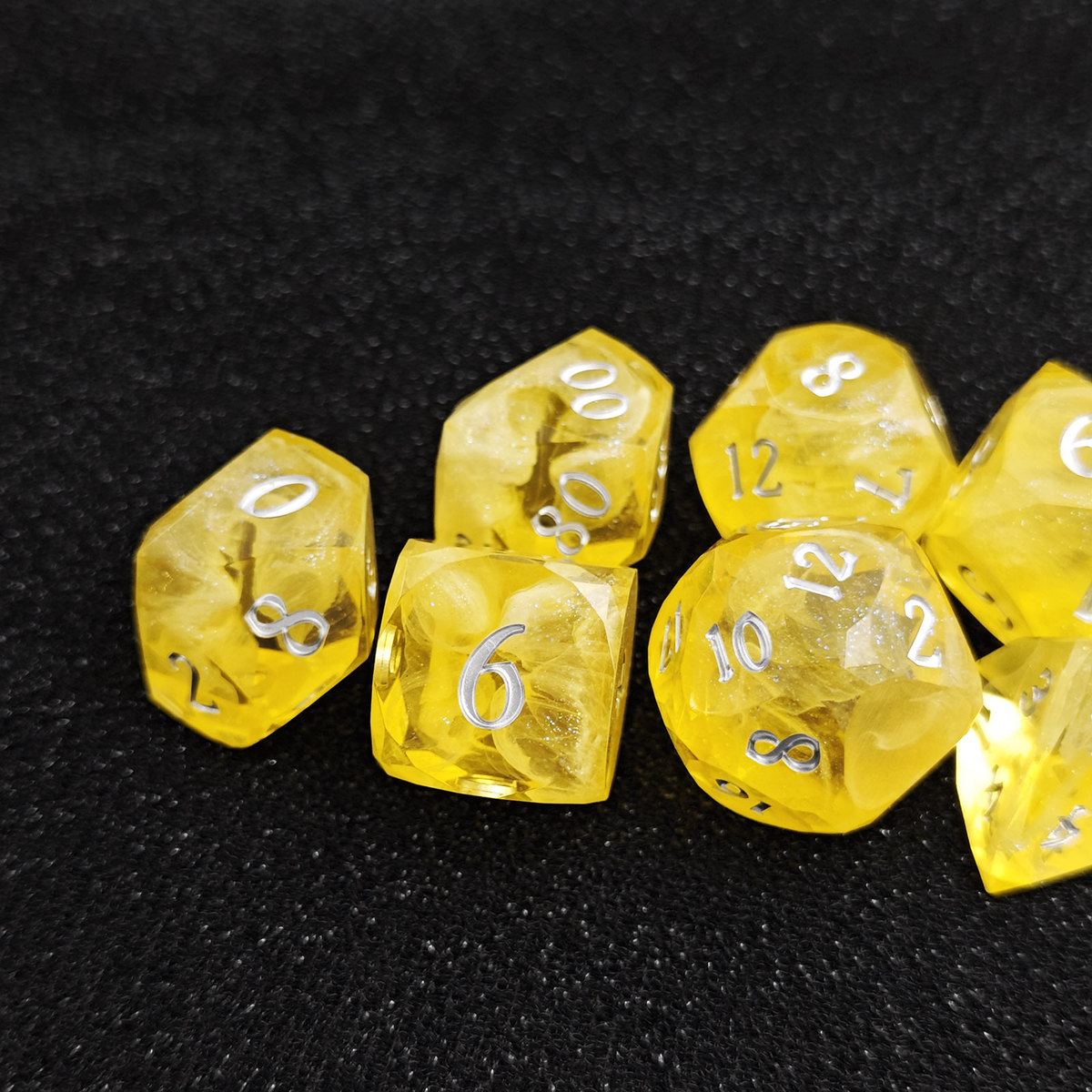 Moonstone Texture Resin Dice Set detail 7