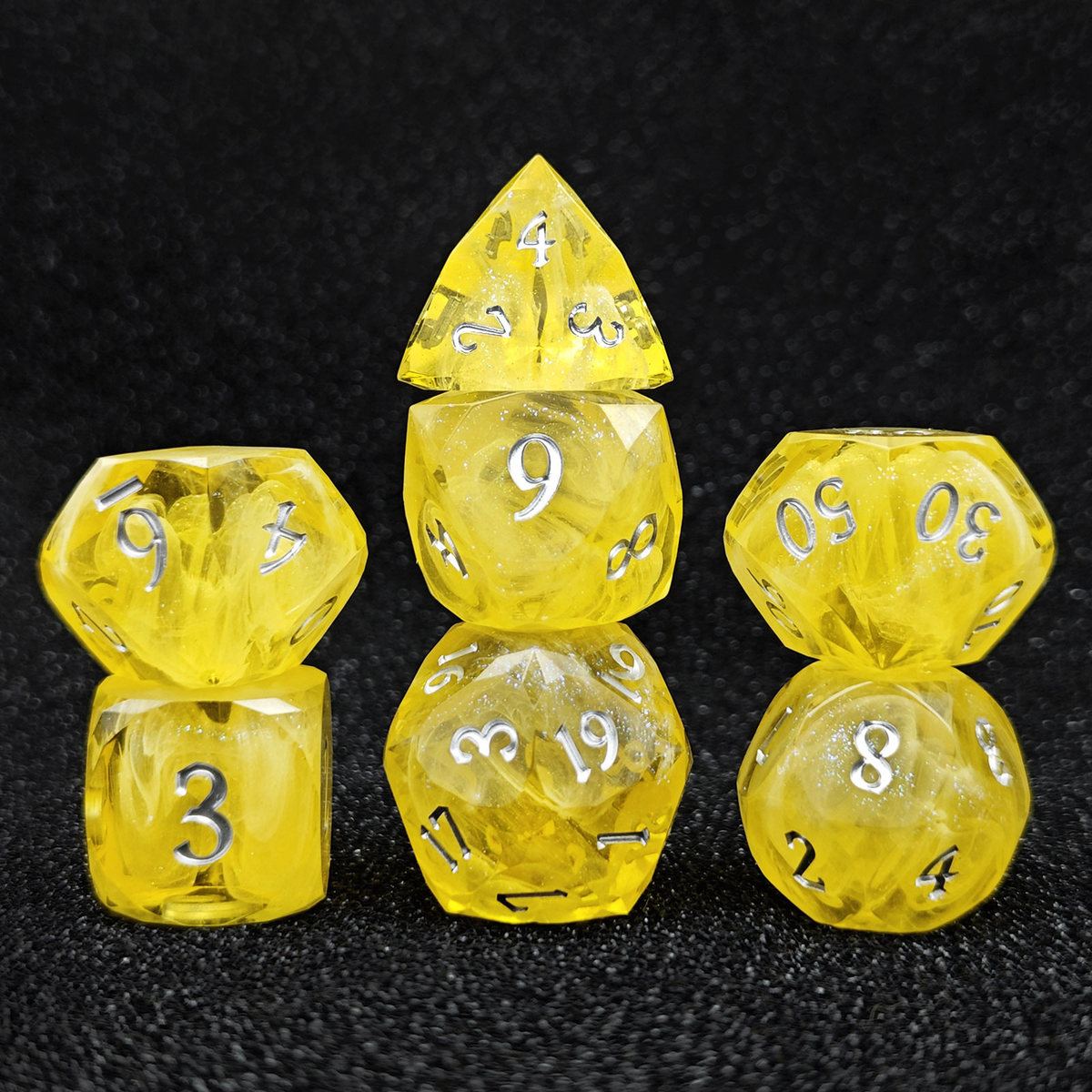 Moonstone Texture Resin Dice Set detail 8