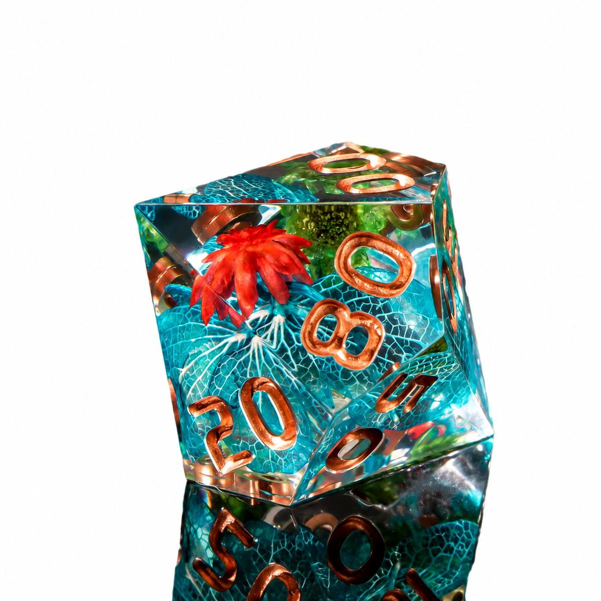 Ocean Crab Inclusion Resin Dice Set photo 2