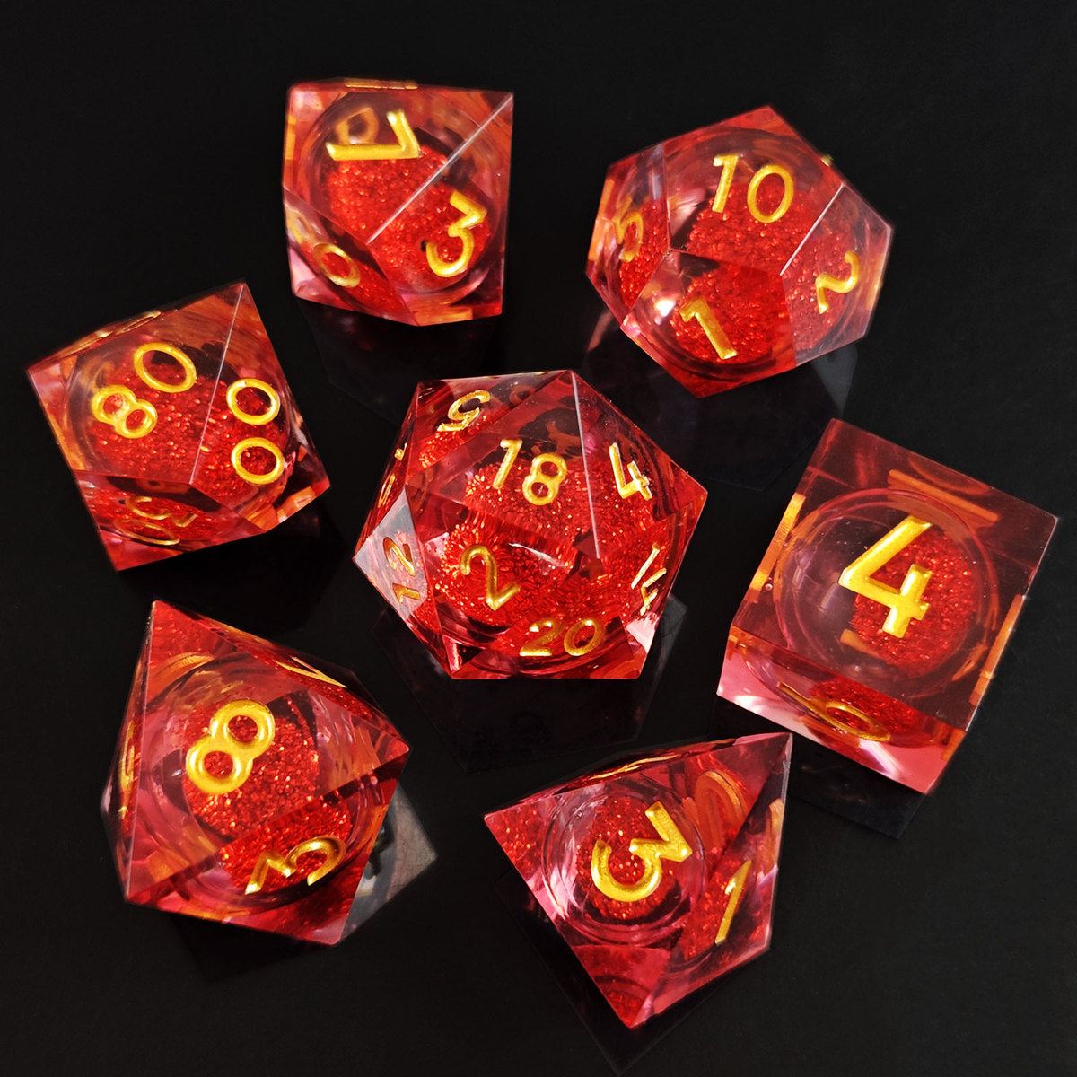 Prism Foil Sharp-Edge Resin Dice Set detail 2