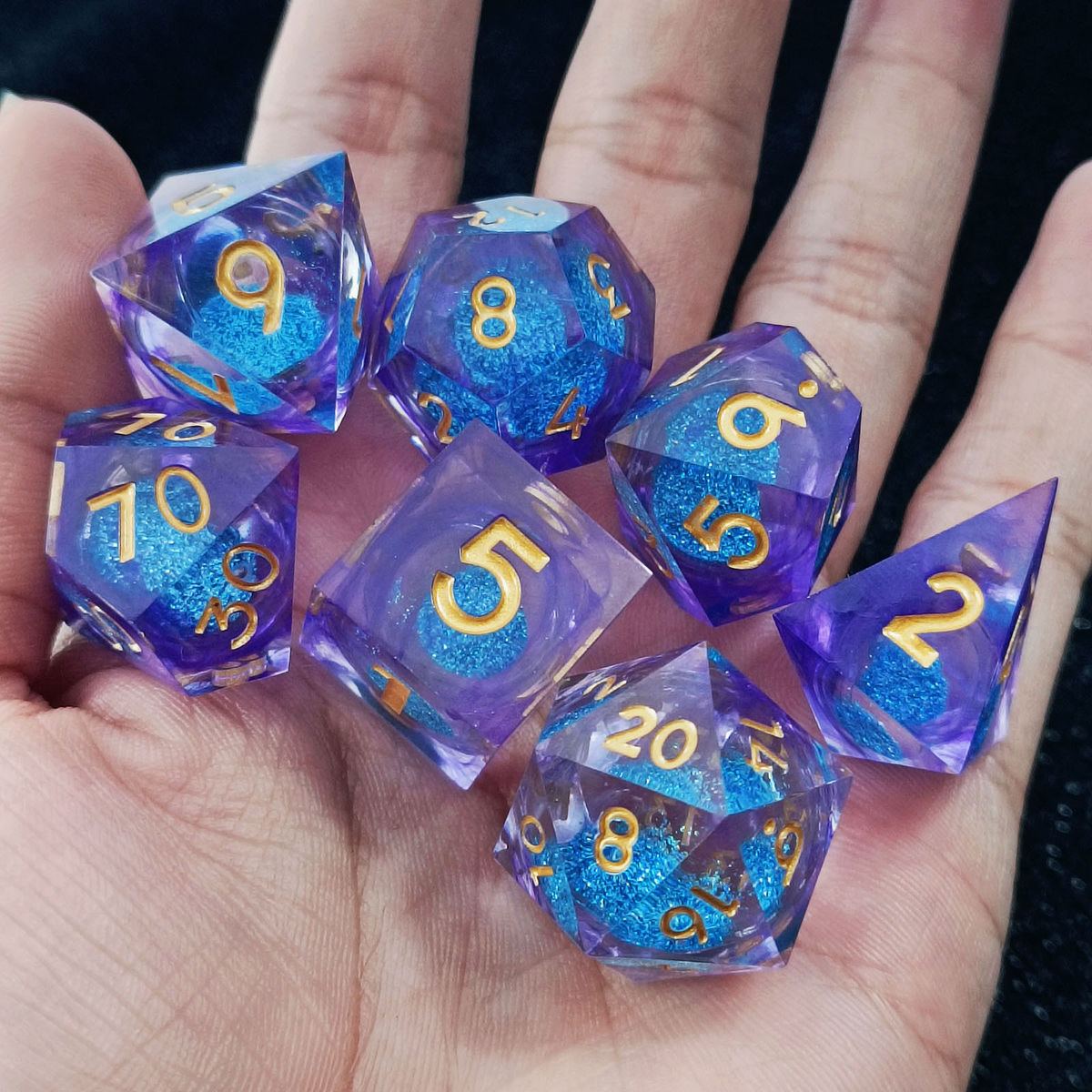 Prism Foil Sharp-Edge Resin Dice Set detail 7
