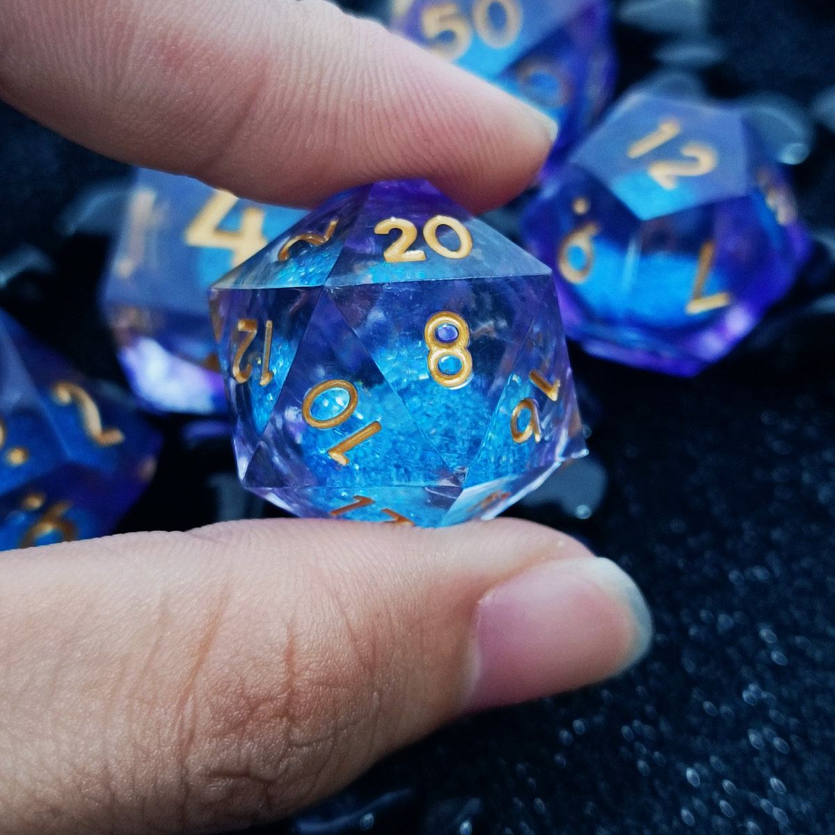 Prism Foil Sharp-Edge Resin Dice Set detail 8