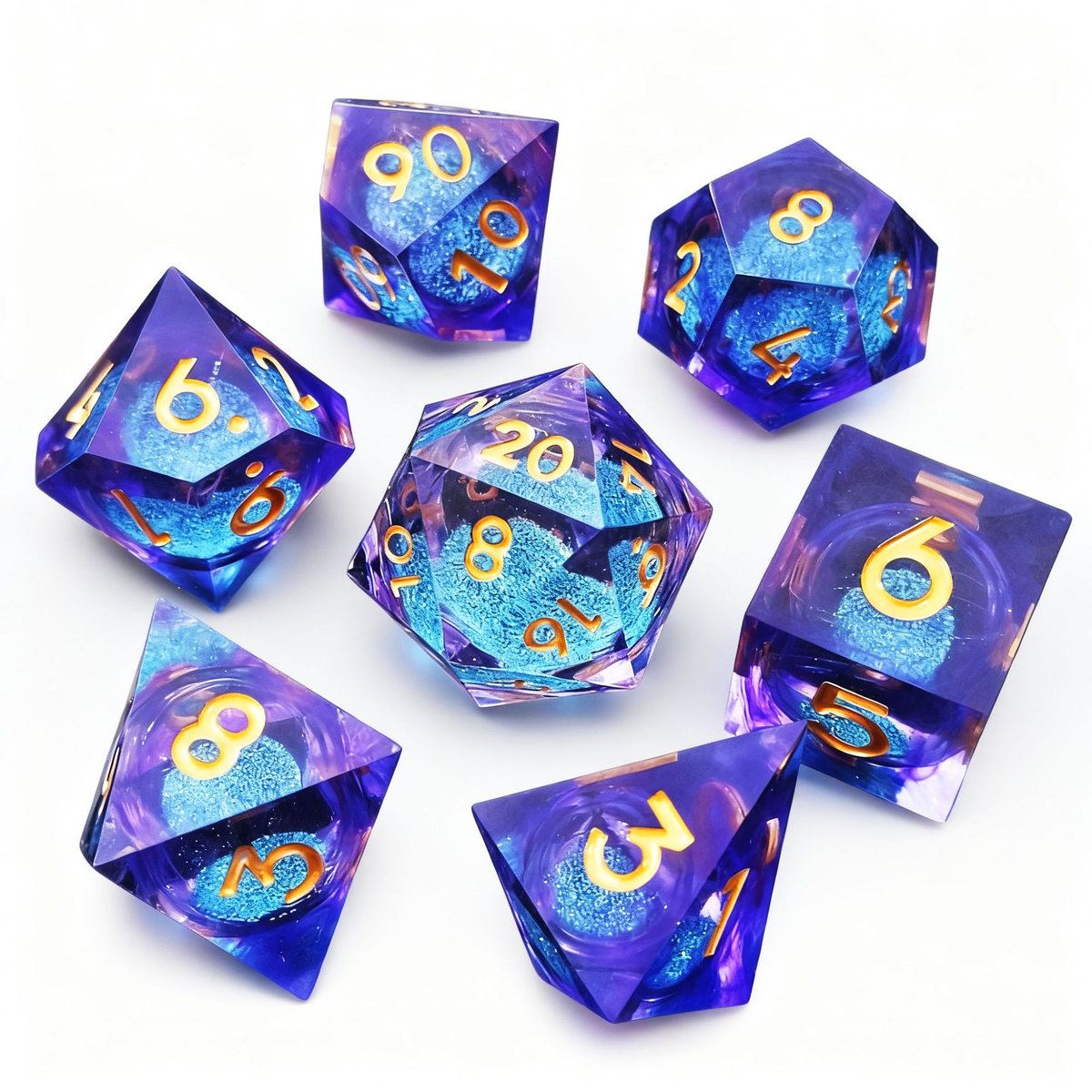 Prism Foil Sharp-Edge Resin Dice Set photo 14
