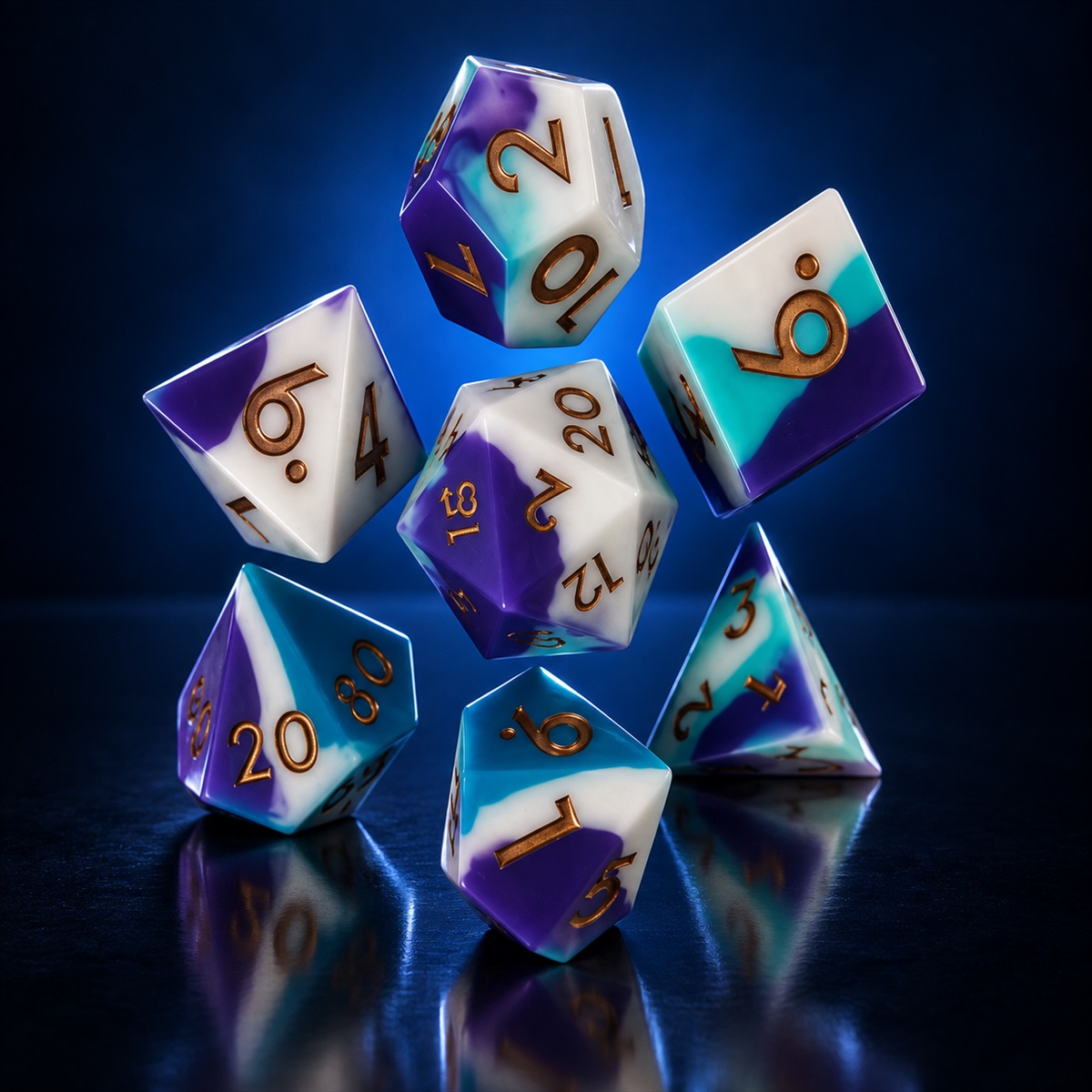 Classic & Marble Silicone Dice Collection photo 2