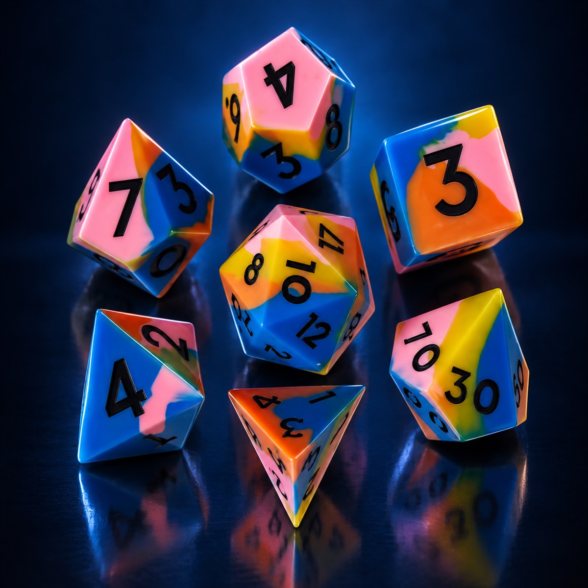 Classic & Marble Silicone Dice Collection photo 5