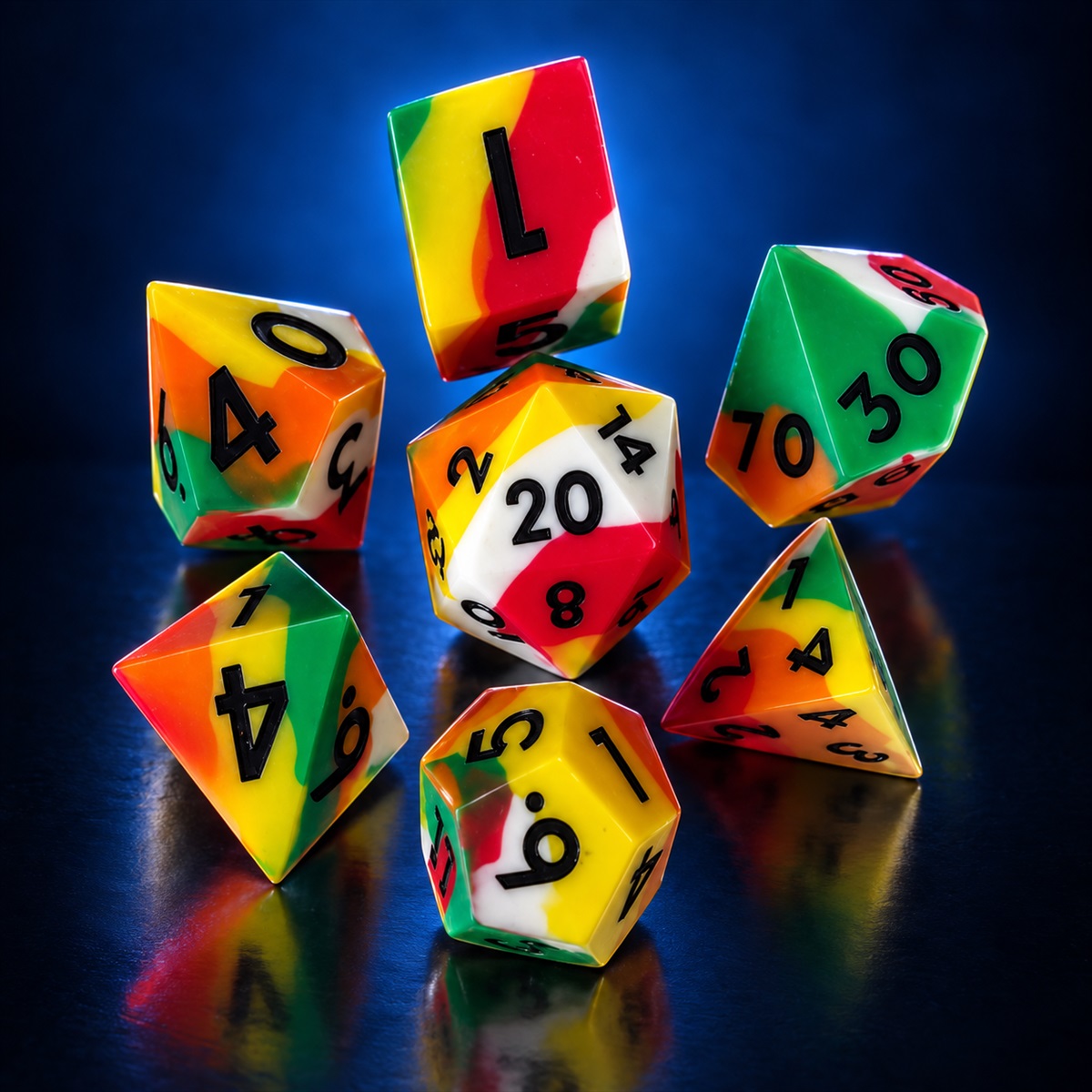 Neon Pop Silicone Dice Collection